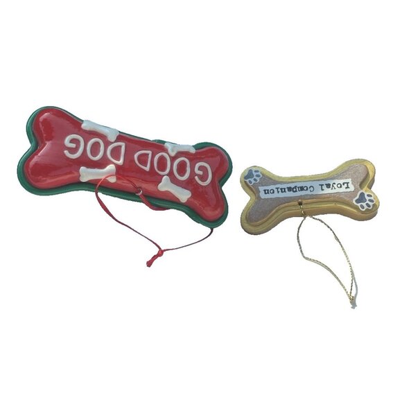 Dog Biscuit Christmas Tree Ornament Bone Good Dog Loyal Companion Holiday Puppy - Picture 5 of 10